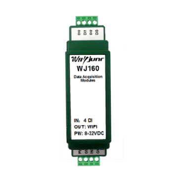 4路DI接近開關(guān)檢測(cè)計(jì)數(shù)器， Modbus TCP協(xié)議，WiFi模塊 WJ160